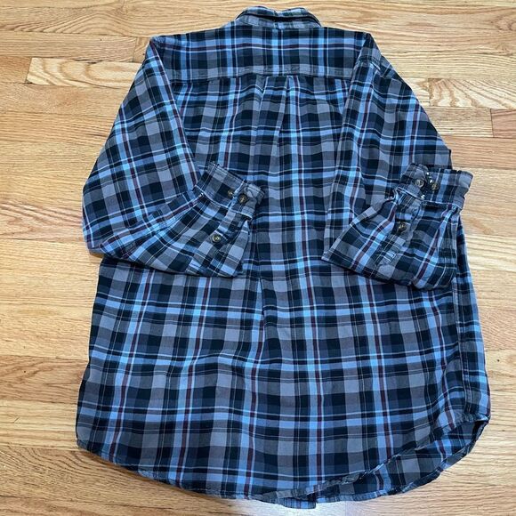 Carhartt Men’s Button Down Plaid Shirt Size Medium - Picture 3 of 7